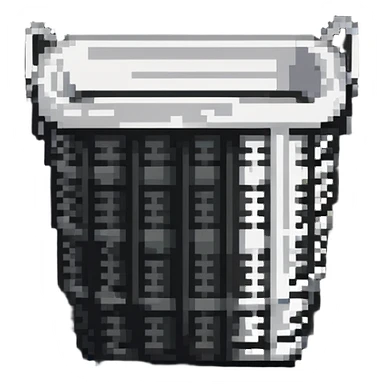 empty wicker laundry basket sticker