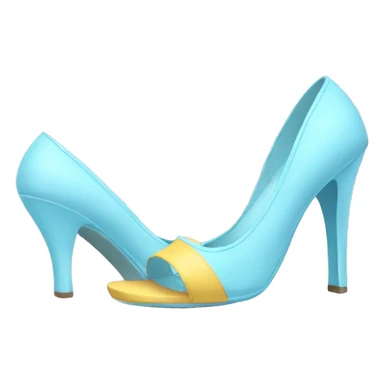Baby blue heel sticker