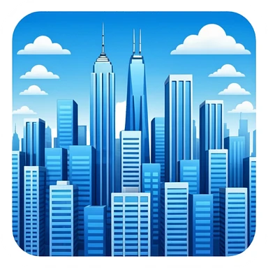 blue city emoji png sticker