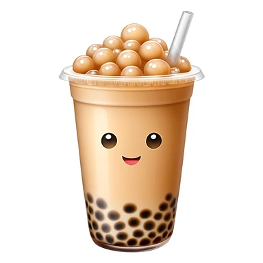 bubble tea brown sticker