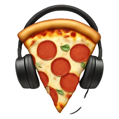pizza headphones sticker