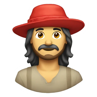 RED FISHERMAN HAT sticker