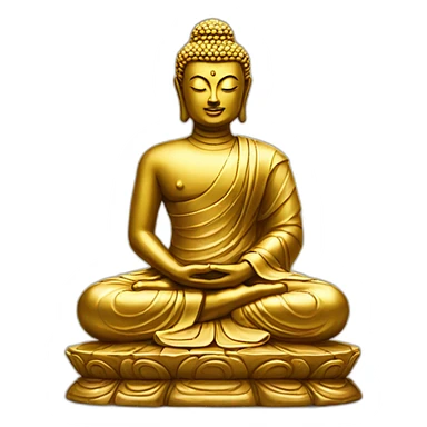 golden Buddha stand sticker