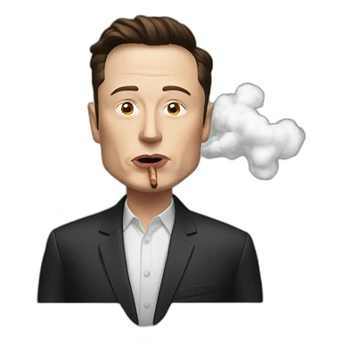 smoking elon musk sticker