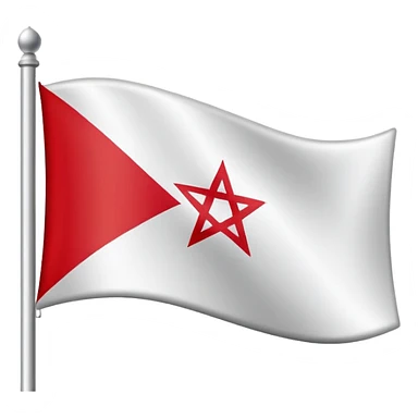 moroccan flag without color and only using lines sticker