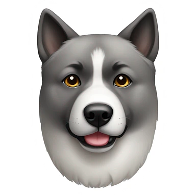 Gray American Akita  sticker