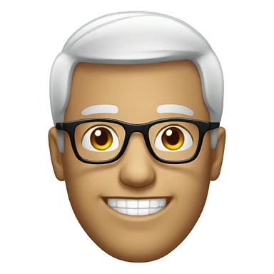 smiling male portrait with glasses sticker