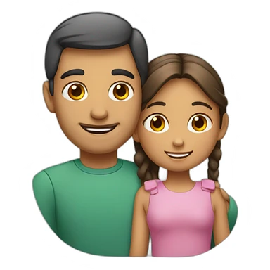 Una familia de un padre, y una niña sticker