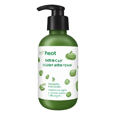 bottle of scalp scrub with label sticker
