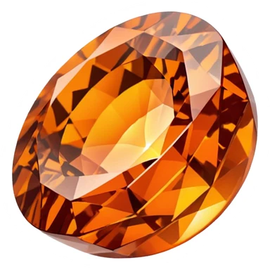 crystal orange gem sticker