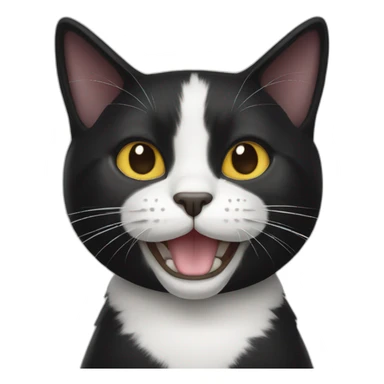 tuxedo cat happy sticker