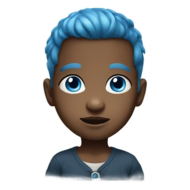 Baby boy with blue eyes and blue hair sticker
