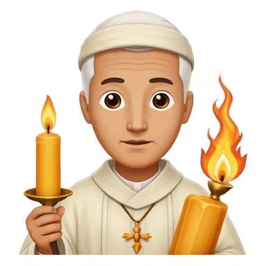 Ancient  mpriests with candle  sticker