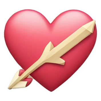 An arrow through a heart  sticker