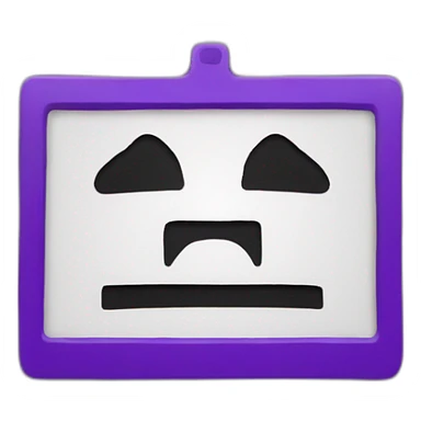 purple warning sign sticker