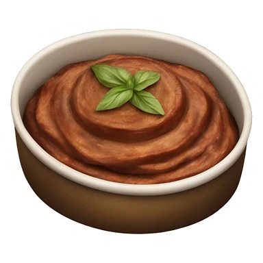 roasted eggplant spread in a dish, just the spread no person sticker