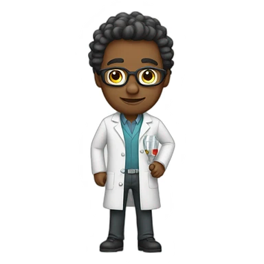 Strong scientist sticker