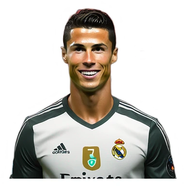 Cristiano ronaldo with red smoke behind sticker