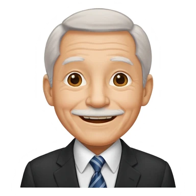 old man with office look sticker