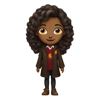 Brown-skinned girl with harry Potter outfit  sticker