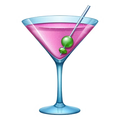 martini pink with glitter sticker