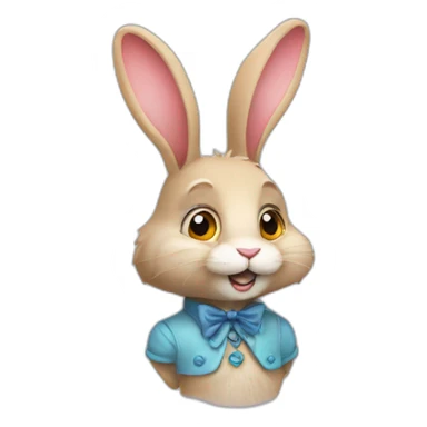 Rabbit in wonderland sticker