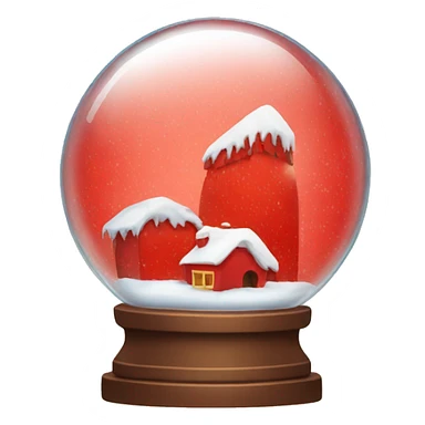Red snow globe sticker