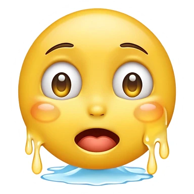 Cute wide eyed crying happy emoji sticker