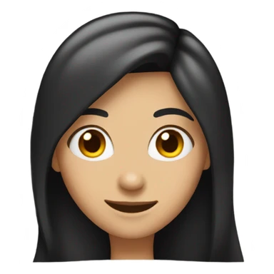 smiling woman with black hair sticker