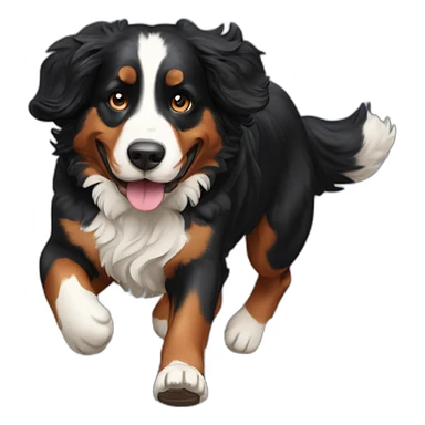 Bernese Mountain Dog Running sticker