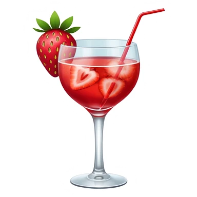 strawberry cocktail sticker