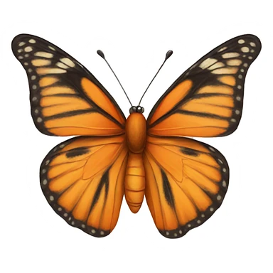 Orange butterfly  sticker