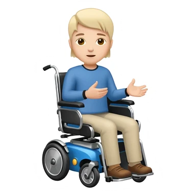 person in motorized wheelchair sticker