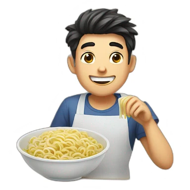 guy named hugo who likes noodles indo sticker
