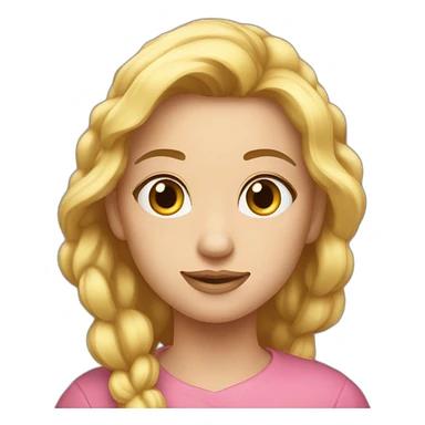 розовая рыба с чипсами sticker