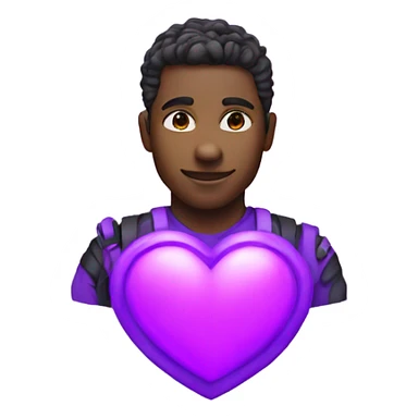 Neon purple tech heart sticker
