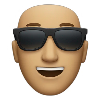 a man wearing sunglasses sticker