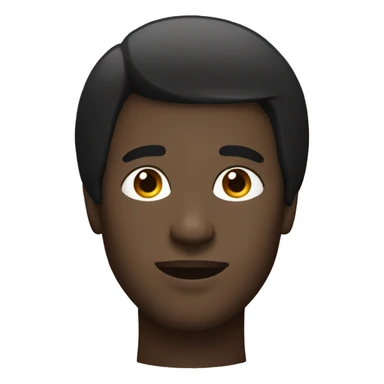 black man with a straight black bob sticker
