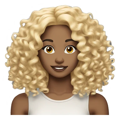 Blonde curly ombré wig  sticker