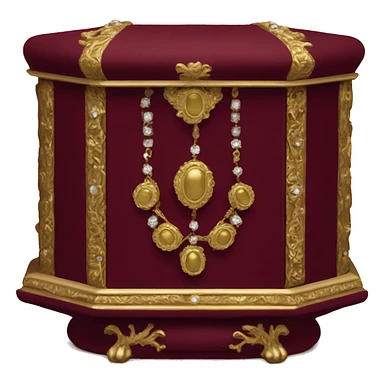 Regency jewelry box maroon color  sticker