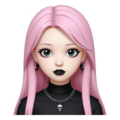 realistic 3d soft blackpink goth  sticker