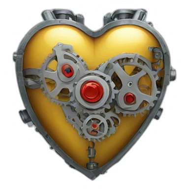 Mechanical heart sticker