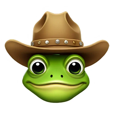 Cowboy frog sticker
