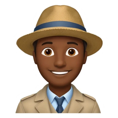 Homme. Créole réunionnais avec chapeau tour eifeil sticker