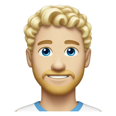 light curl blonde 30yo man blue eyed pale skin sticker