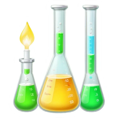 hi-lighters lemon baking soda uv light glowing formula in beaker/ test tube and baking soda in lab sticker