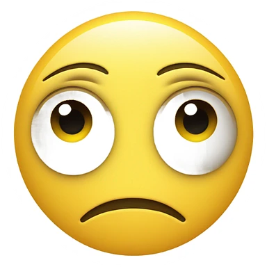 Jellow circle dot like an emoji but hallway the face turned to the side you can see two eye judjing your behaviour with a serious expression mouth  sticker