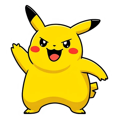 fat Pikachu with acne screaming sticker