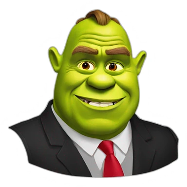 Shrek with trump sticker