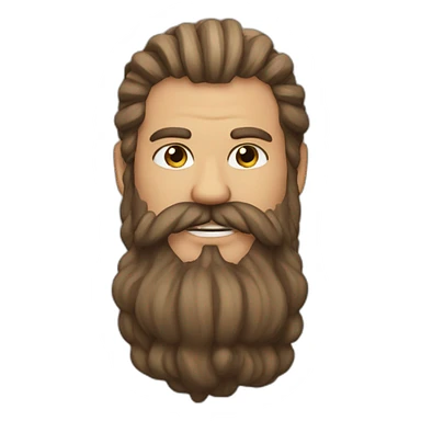 Vikingo calvo con barba sticker